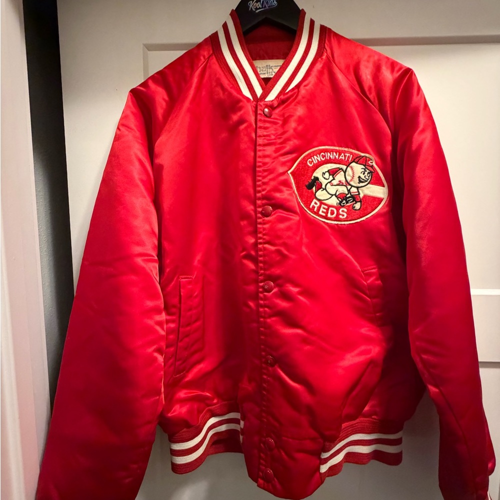 Cincinnati Reds Red Satin Bomber Jacket